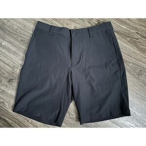 Banana Republic Shorts Mens 36 Black Khaki Chino Flat Front Stretch Comfort